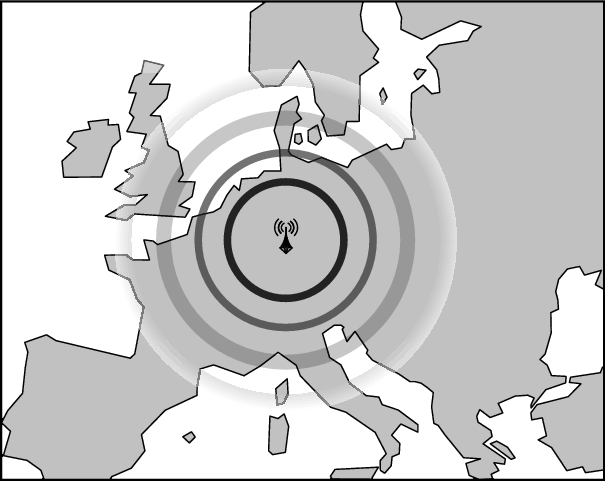 Radio signal reception range indication-4 + Radio signal reception range indication-4